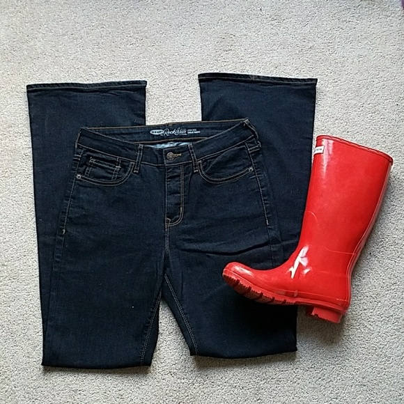 Old Navy Denim - Old Navy Rockstar High Rise Dark Jeans Size 8