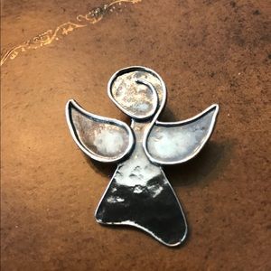 Silpada Watch Over me Angel Pendant/Pin