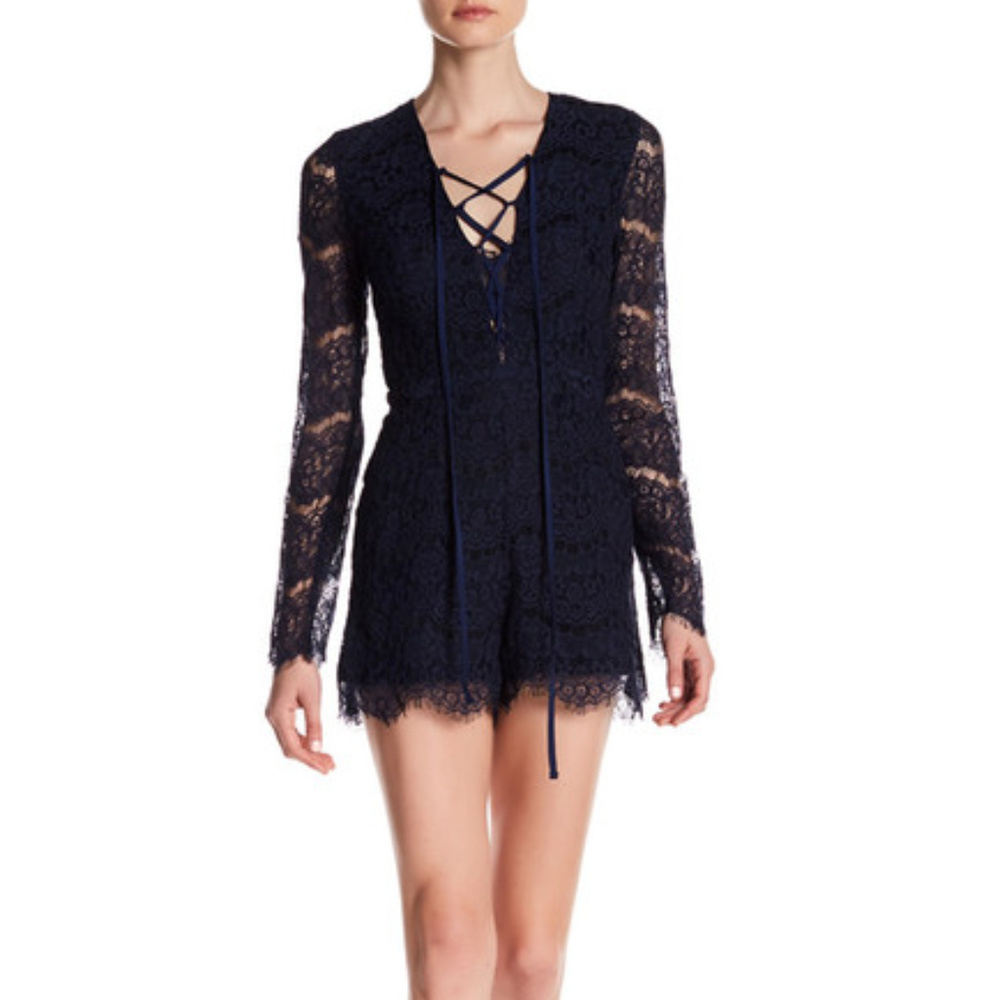 Romeo & Juliet Couture Long Sleeve Lace Romper
