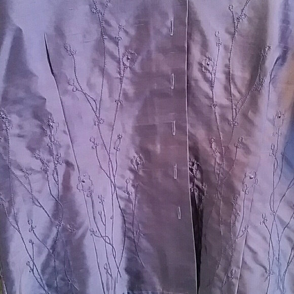 Dress Barn Purple Silk Blouse - Picture 2 of 8