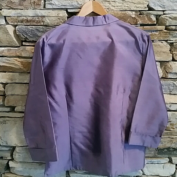 Dress Barn Purple Silk Blouse - Picture 5 of 8