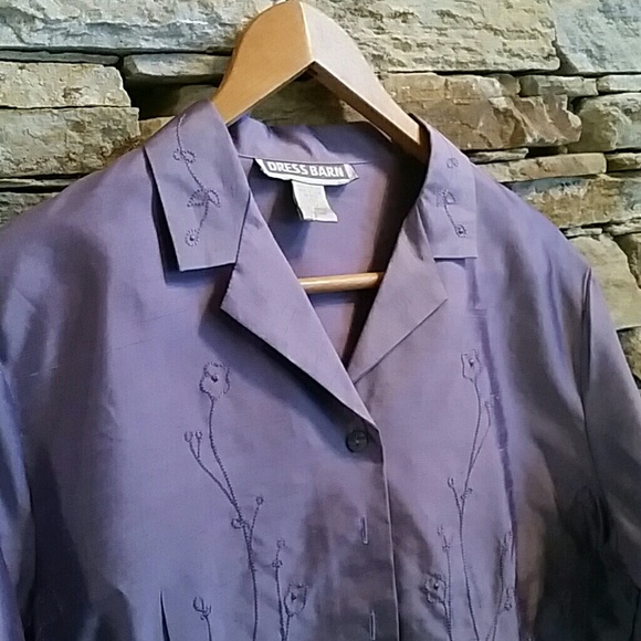 Dress Barn Purple Silk Blouse - Picture 6 of 8