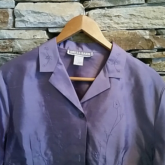 Dress Barn Purple Silk Blouse - Picture 8 of 8