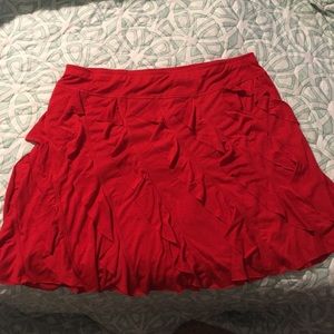 Cute red ruffled skirt XL