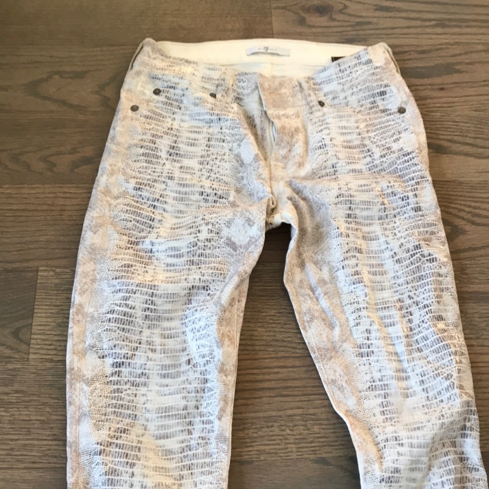 7 For all man kind snack pattern jeans