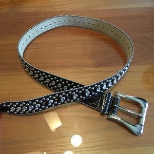 Guess black and jeweled belt
