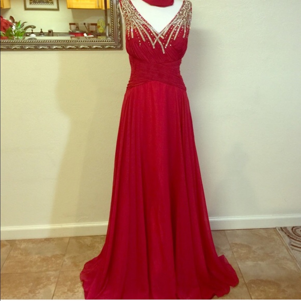 Bicici and Coty designer evening gown