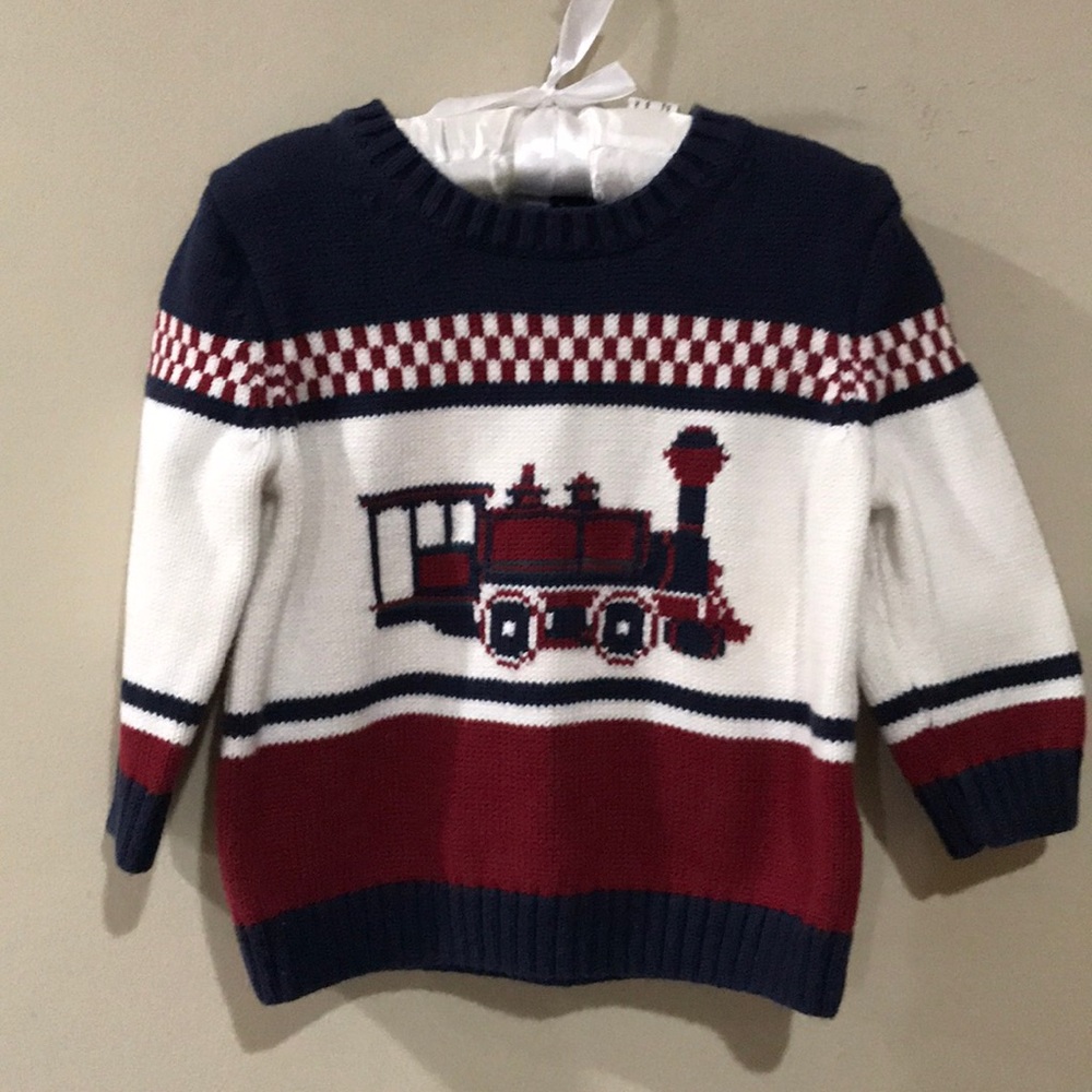 Janie & Jack Holiday train sweater