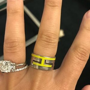Hermès move H ring sterling silver and yellow