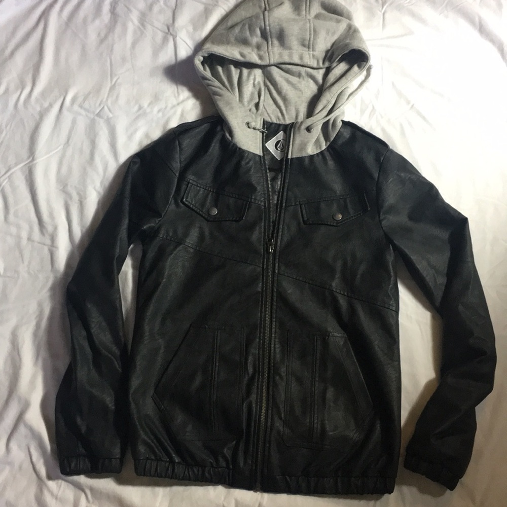 Volcom vegan leather jacket