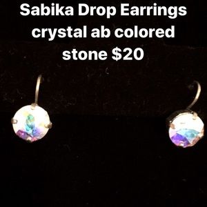 Sabika AB Colored Stone Drop Earrings