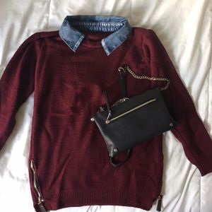 Burgundy sweater