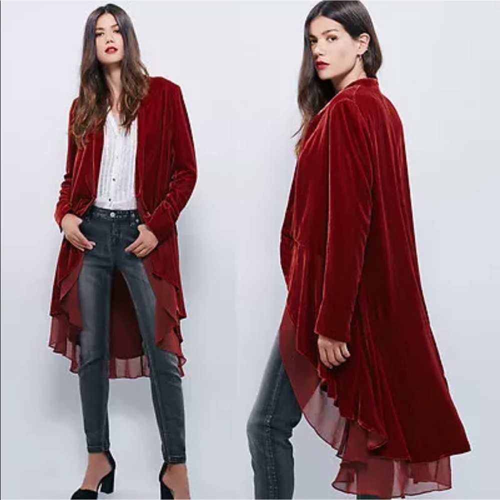 Red Velour Duster