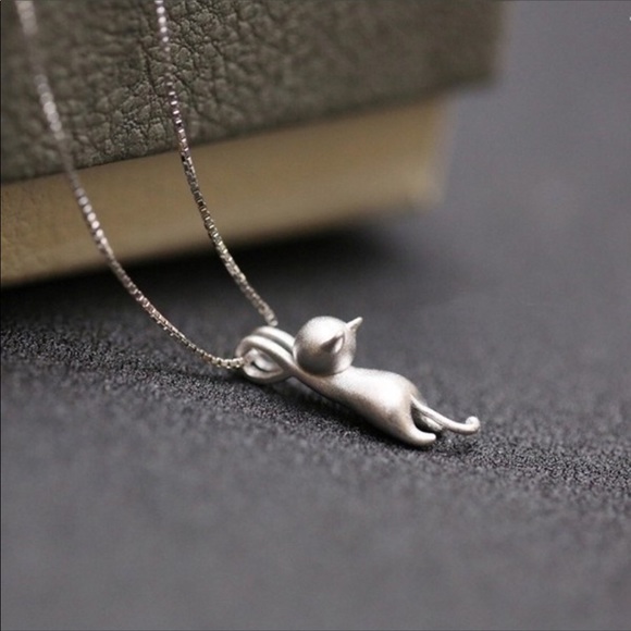 ♥️ONLY 1 LEFT! Sterling Silver Kitty Cat - Picture 4 of 7
