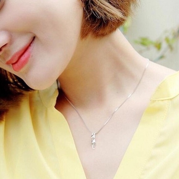 ♥️ONLY 1 LEFT! Sterling Silver Kitty Cat - Picture 2 of 7