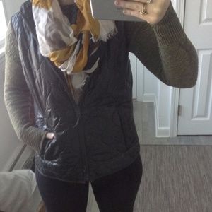 Quilted J. Crew Vest- Dark Charcoal Grey