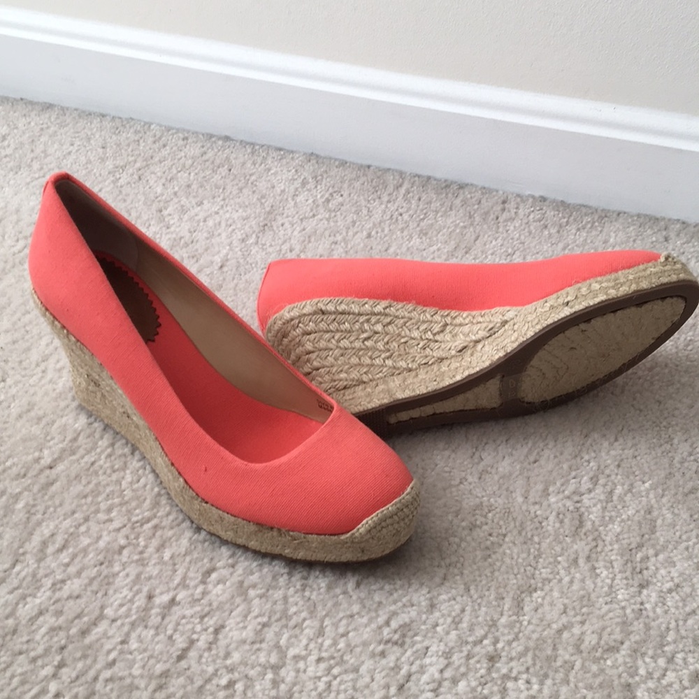 Brand new. Never worn. Coral J. Crew espadrilles