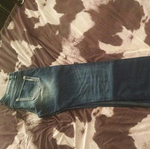 A pair of Rock and Roll Cowgirl, Riding jeans.