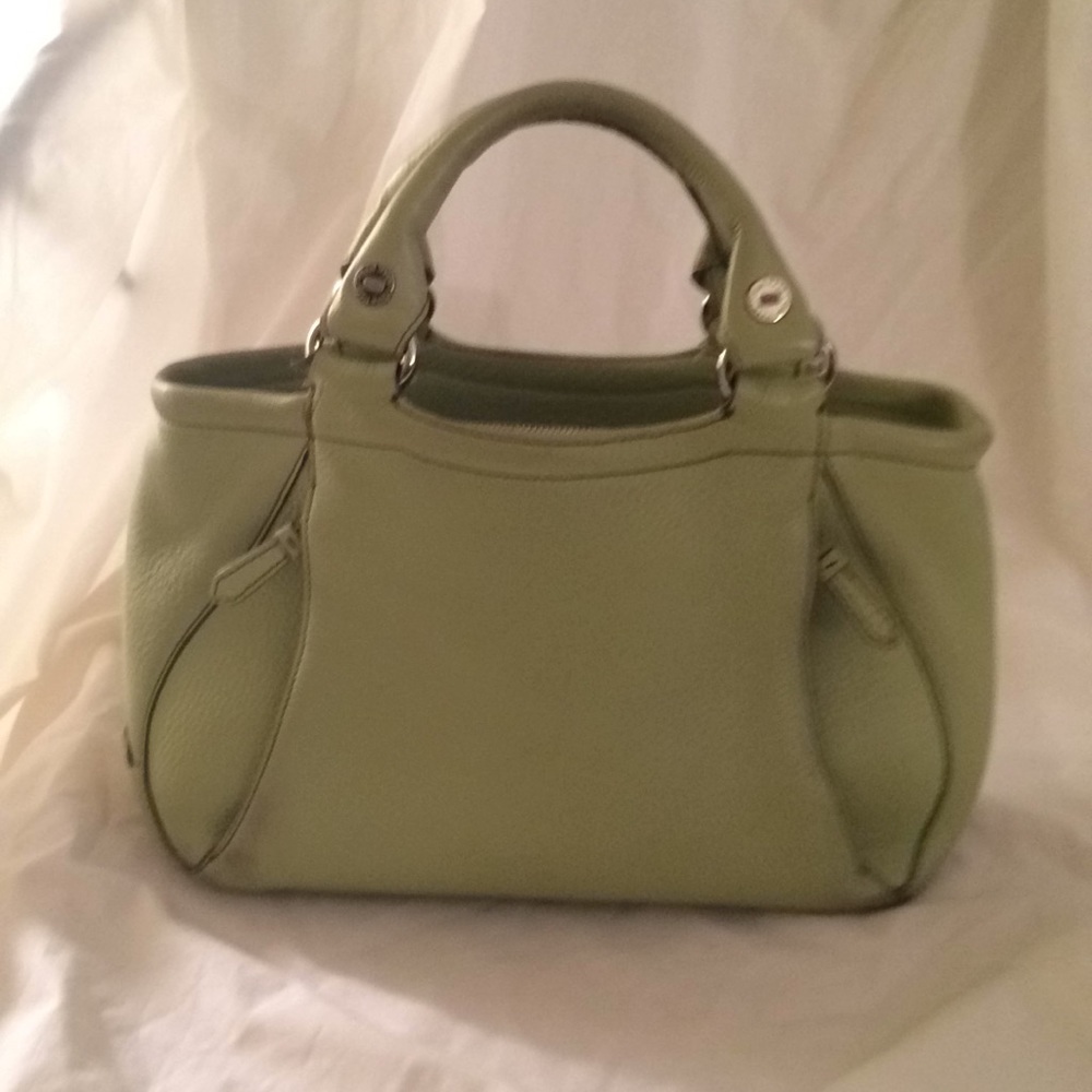 Cole Haan spring green leather satchel
