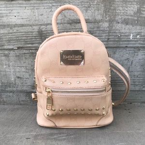 bebe Jett Monogram Stud Mini Backpack