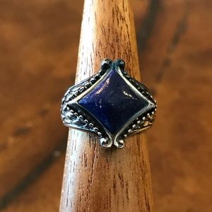 Sterling Silver Blue Lapis Ring Size 7.5