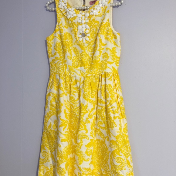 Yellow Damask Dress