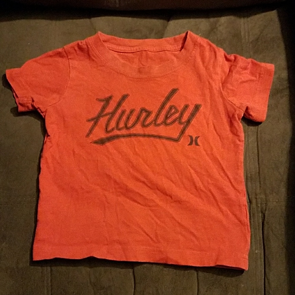 Toddler boy red Hurley shirt.