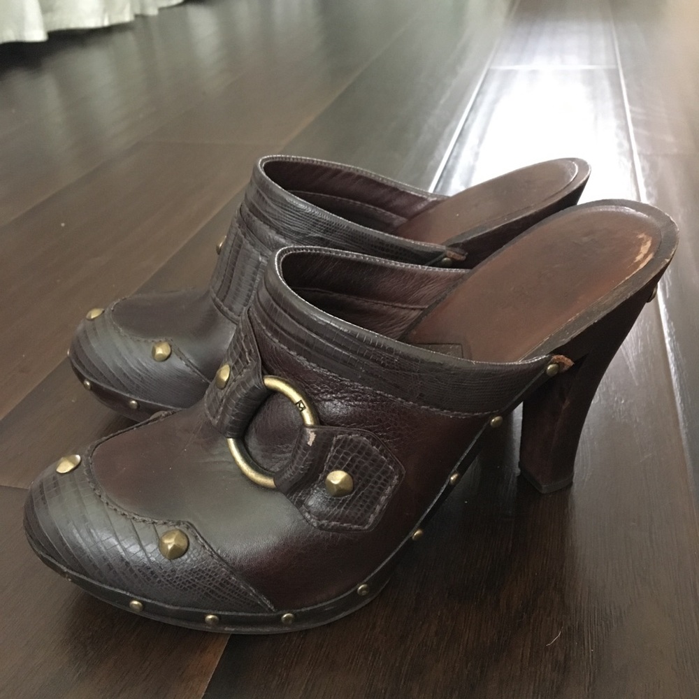Michael Kors Leather Studded Clogs