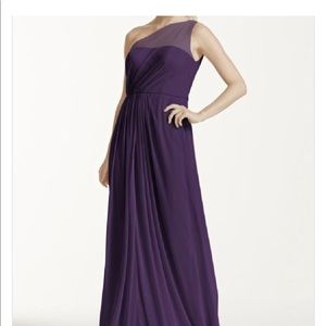 David’s bridal bridesmades dress lapis color