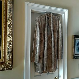 Light Gold shimmer sequin CardiganJkt 570159048