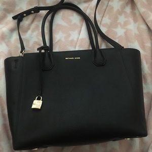 Michael Kors black leather tote