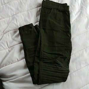 Army green leggings