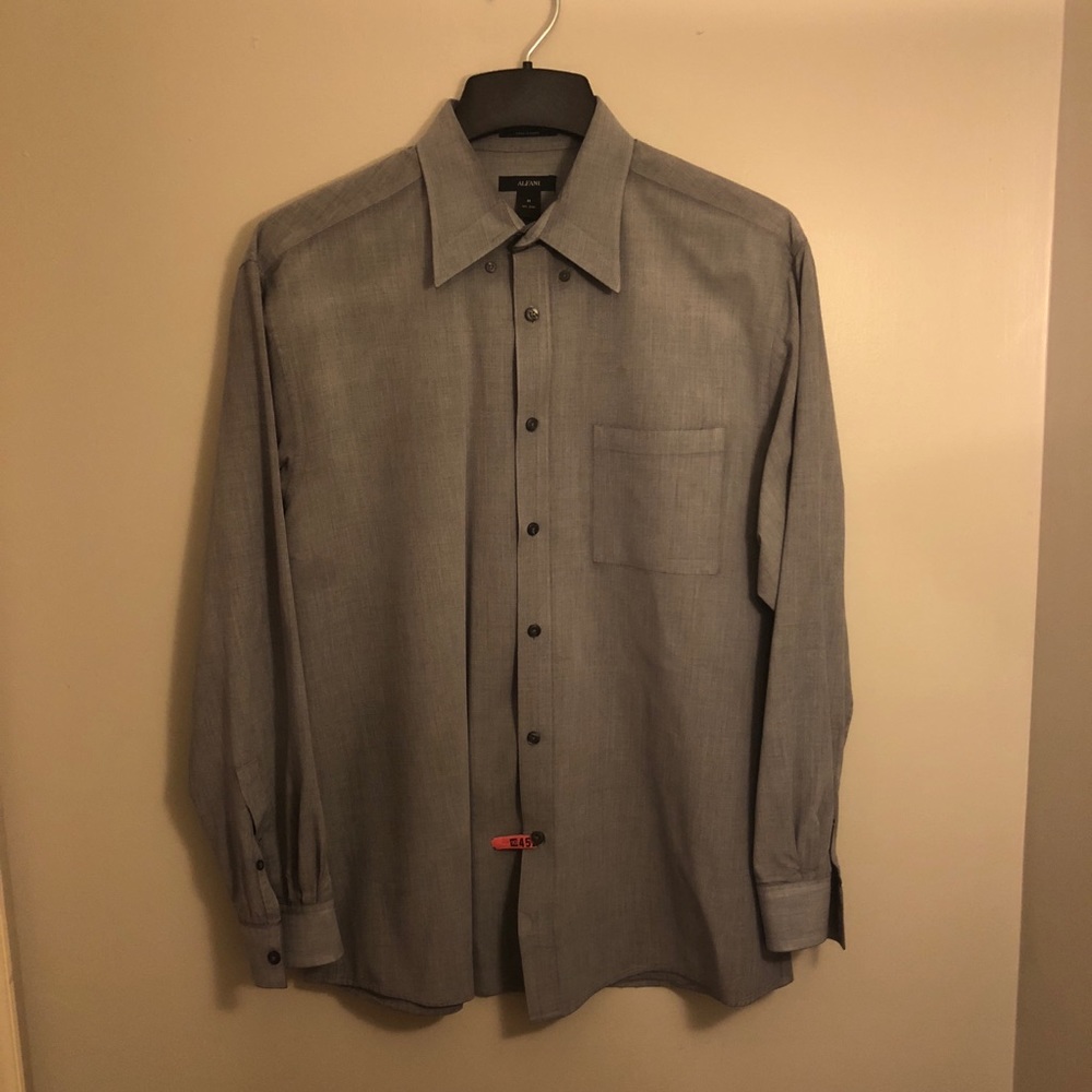 Men’s Alfani Gray Button Down Shirt Medium