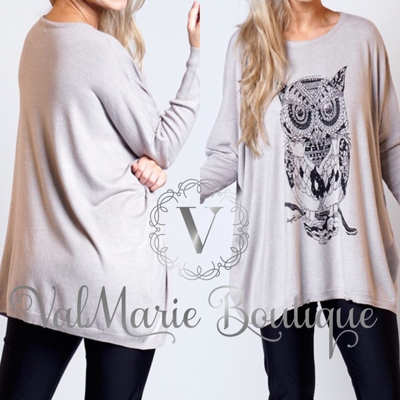 SOFTEST rhinestone owl sweater - Picture 3 of 3