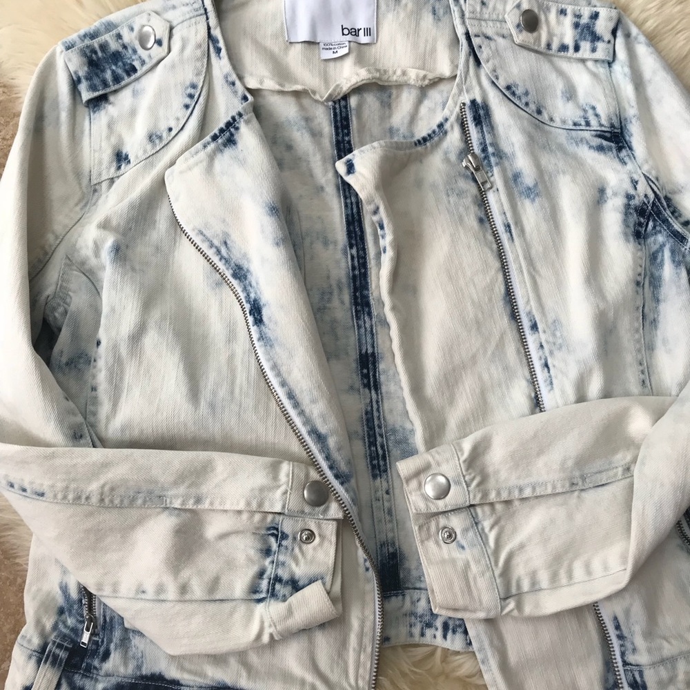 Bar III Distressed Denim Jacket