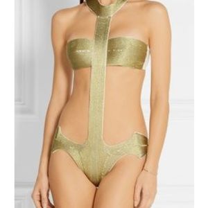 Brand new laperla white gold anchor bathing suit