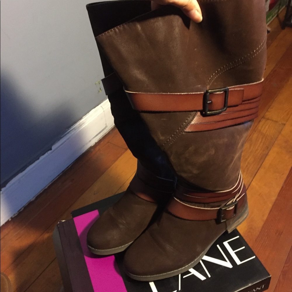 Lane Bryant wide calf boots Size:8w Like New**