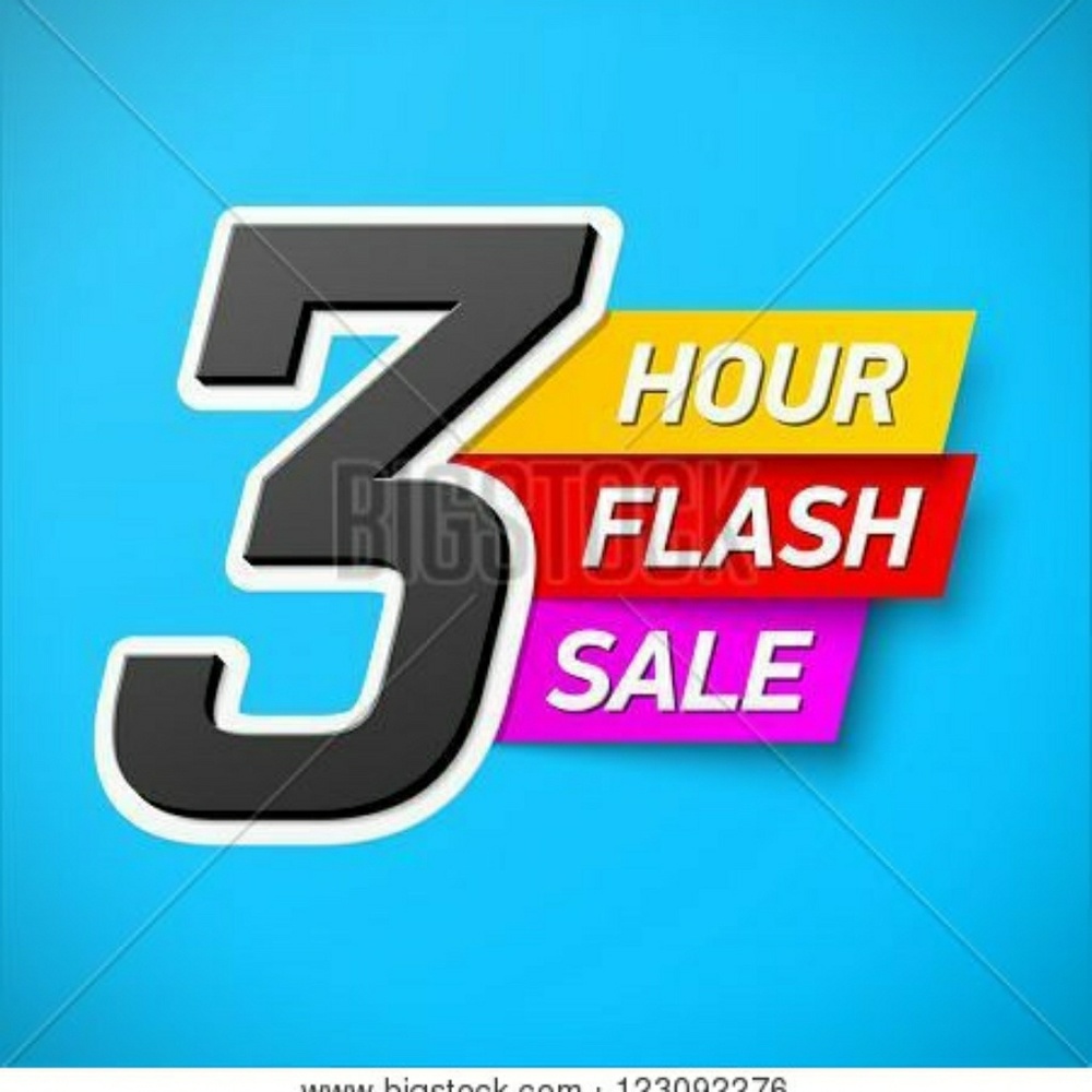 3 HOUR FLASH SALE