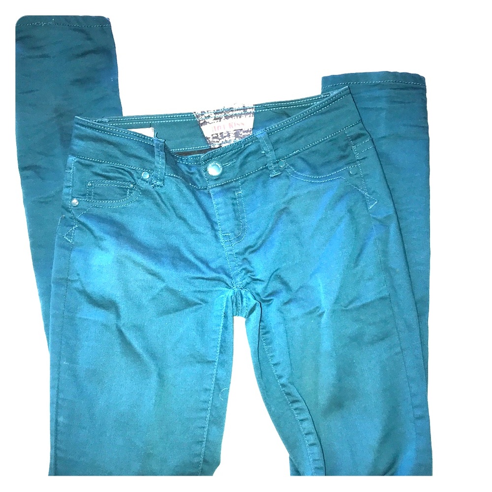 DARK TEAL skinny jeans
