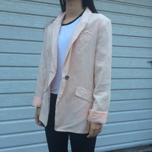 Oversized pink blazer