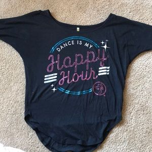 Zumba top with cut out sleeves