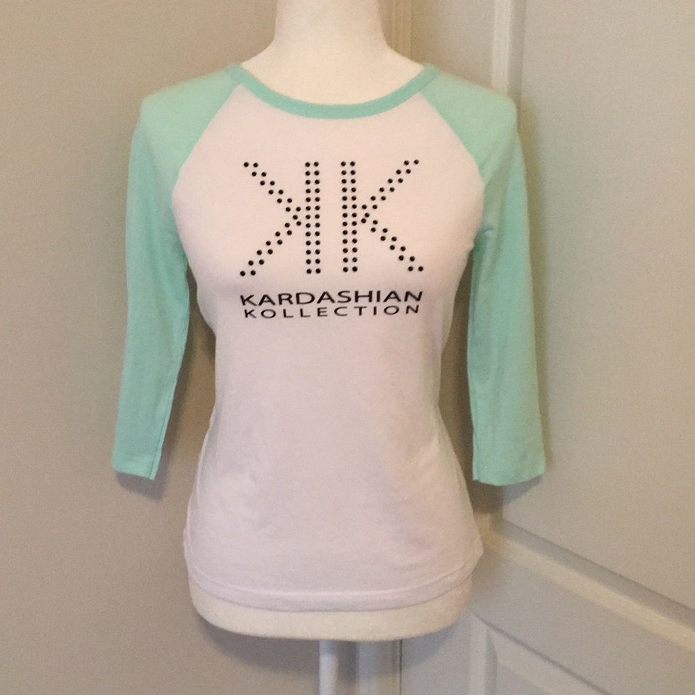 Kardashian Kollection Essential Baseball Tee Top
