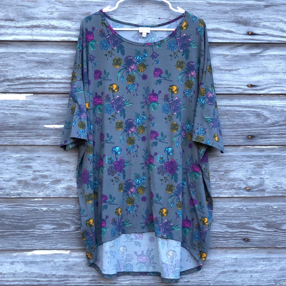 Gray Floral Print Irma