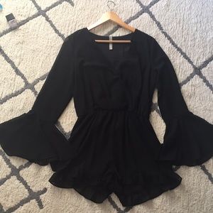 Black cocktail romper