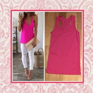 🌸 HOT PINK TANK TOP PLAIN SHIRT BARBIE BETSEY BO