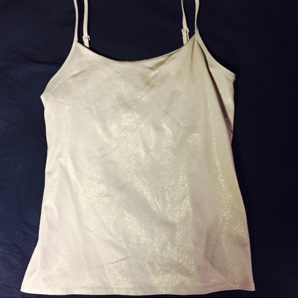 New York Company gold shiny tank top medium