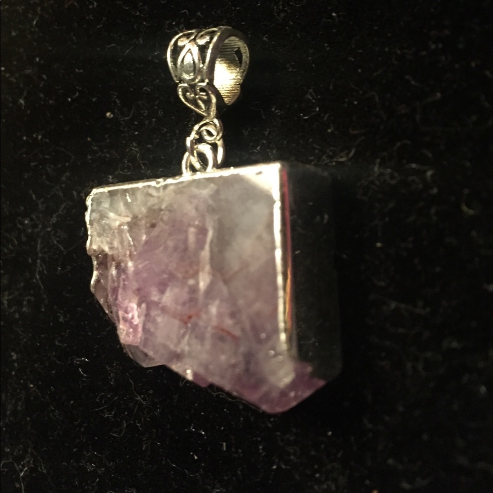Amethyst pendant silver finding