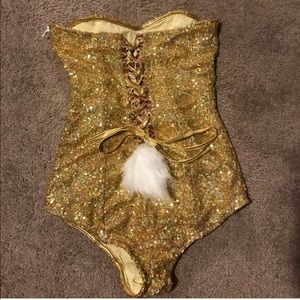 Gold Bunny Costume! In perfect condition