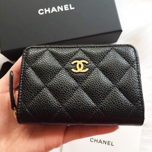 Chanel Zip Cardholder Coin Pouch Wallet