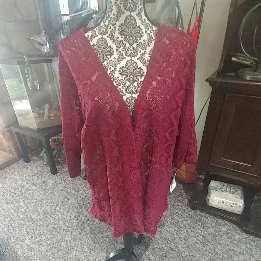 Stunning wine colored Lularoe Lindsey